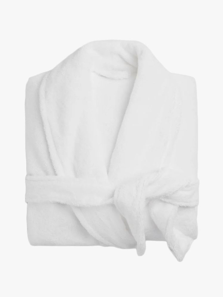 Parachute Classic Turkish Cotton Robe in branded component on a light gray background