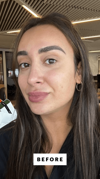 Trakoshis before applying the Nars Light Reflecting Foundation